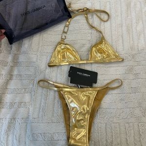 Gold Dolce & Gabana swimsuit - NEVER WORN
